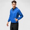 Anna-Kaci Active Men's Full Zip Hooded Windbreaker Jacket with Side Pockets and Elastic Cuffs - 2 of 4