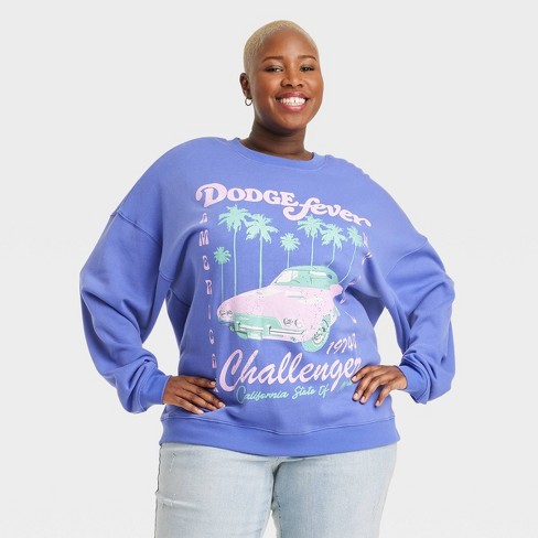 Women's Dodge Challenger Graphic Sweatshirt - Purple 3x : Target