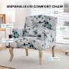 EROMMY High Back Floral Accent Chair for Living Room,Upholstered Wingback Chair w/Pillow, Comfy Armchair w/Wooden Legs - 4 of 4