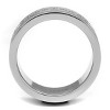 Slickblue Silver Polished Stainless Steel Men's Band, Simple No Stone Design, Size 8-13 - 3 of 4