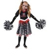Joyfy Halloween Scary Zombie Cheerleader Costume for Girls – Halloween Outfit Set with Pom Poms, Gloves & Accessories - 3 of 4