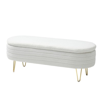 GustoWave Storage Bench Modern Entryway Bench End of Bed Bench Ottoman Versatile Seating with Hidden Storage Support Legs