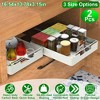 NewHome "2Pcs Pull-Out Cabinet Organizers, Sliding Spice Rack, Carbon Steel Roll-Out Drawers with Handle" White Size L - 4 of 4