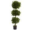 Nearly Natural 5-ft Triple Bay Leaf Topiary UV Resistant (Indoor/Outdoor) - image 4 of 4