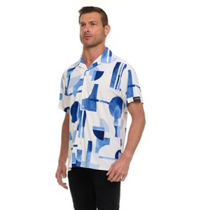 Canada Weather Gear Men’s Printed Camp Collar Shirt – , Super Stretch, 4-Way Stretch, Moisture Wicking, Wrinkle Resistant - 1 of 4