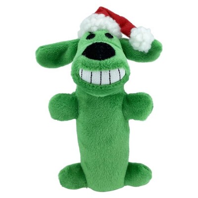 Multipet Green Santa Loofa Dog Toy, Small