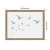 Kate and Laurel Seagulls White Background by Jolly and Dash Framed Wall Art Print, 26 x 20, Woodgrain Stripe Mocha - 2 of 4
