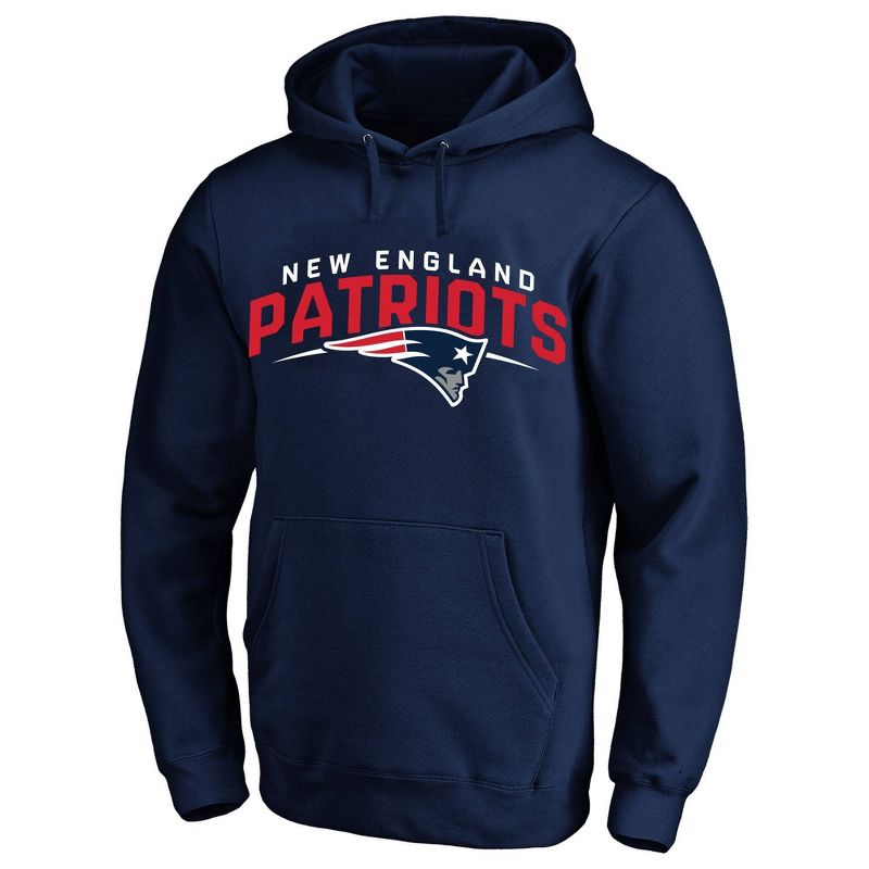 NFL New England Patriots Men's Big & Tall Long Sleeve Core Fleece Hooded Sweatshirt, 1 of 4