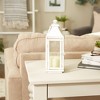 12" Iron Traditional Outdoor Lantern White - Zingz & Thingz - 4 of 4