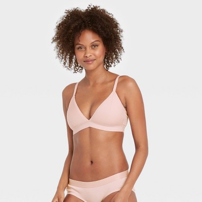 Women's Ribbed Padded Bralette - Auden™ Light Pink XS