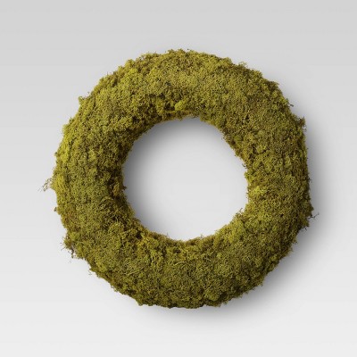 21" Artificial Moss Preserved Wreath - Threshold™