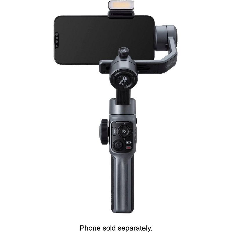 Zhiyun - Smooth 5S 3-Axis Gimbal Stabilizer Standard for Smartphones with Detachable Tri-pod Stand - Gray, 4 of 12