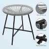 3-Piece Outdoor Seating Acapulco Chair Set, Modern Patio Furniture Set With Woven Rope Chairs and Glass Top Table for Deck, Balcony, Poolside - 4 of 4