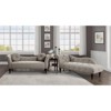 Adira 75" Traditional Fabric Settee with 2 Pillows in Brown - Lexicon - 2 of 4