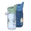 Zak Designs 2pk 18oz Bluey Harmony Straw Water Bottle Blue - 4 of 4