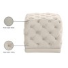 Meridian Furniture,Stella Velvet Ottoman/Stool - 4 of 4