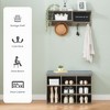 31.5 Inch Wall Mount Coat Rack Shoe Bench Set - 4 of 4