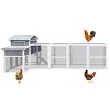 150" Extra Large Outdoor Wooden Chicken Coop with Rust,2 Nesting Boxes & 5 Perches,Durable Hen House for Backyard Poultry-Maison Boucle - 3 of 4