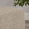 VANOMi Set of 2 Boucle Upholstered Ottomans–Footrests, Makeup Stools, Shoe Benches - 4 of 4