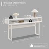 63 Inch Long Console Table, Modern Wood Entryway Table, Narrow Sofa Table Behind Couch for Living Room, Hallway, Foyer - 3 of 4