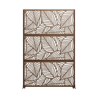 Dovelina Metal Outdoor Privacy Screen Freestanding Patio Decorative ...