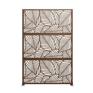 Dovelina Metal Outdoor Privacy Screen Freestanding Patio Decorative Screens - 1 of 4
