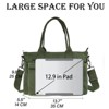 Womens Casual Corduroy Tote Bags with Multiple Pockets Fashion Hobo Crossbody Bag Travel Shoulder Bags Cute Purse Handbag (Green) - 2 of 4