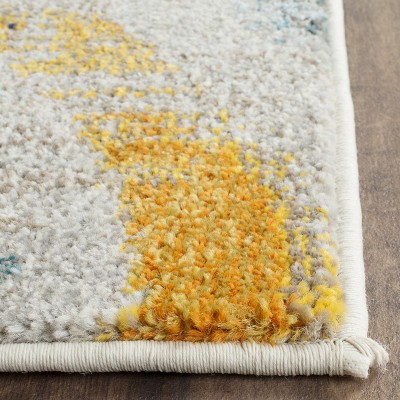 Blue Multi Synthetic Stain-Resistant Boho-Chic Area Rug, 8' x 8'