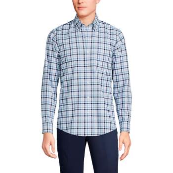 Lands' End Men's Tailored Fit No Iron Twill Long Sleeve Shirt