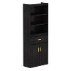 Famapy 2-Doors Bookshelf With 1 Drawer and Storage Shelves - 2 of 4