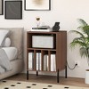 Tangkula Record Player Stand w/Charging Station 5 Storage Compartments Anti-toppling Kits - 2 of 4