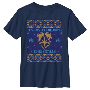Boy's Guardians of the Galaxy Holiday Special Ugly Christmas Sweater T-Shirt - 1 of 4