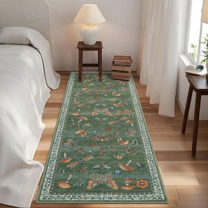 Floral Washable Rug - 1 of 4