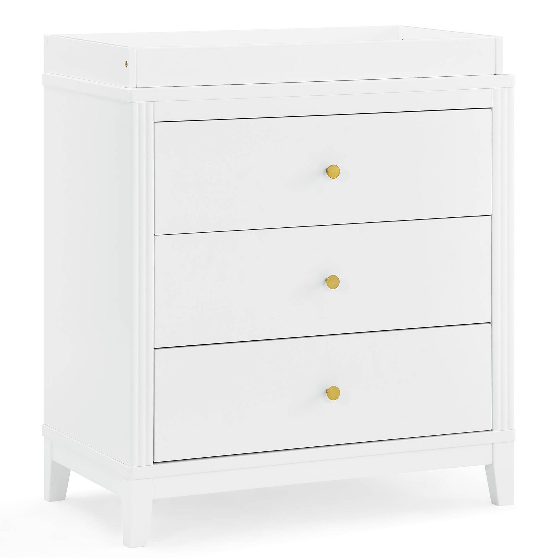 Delta Children Eloise 3 Drawer Dresser with Changing Top - Bianca White
