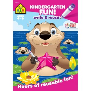 School Zone Kindergarten Fun! Write & Reuse Workbook - (Paperback) - 1 of 4