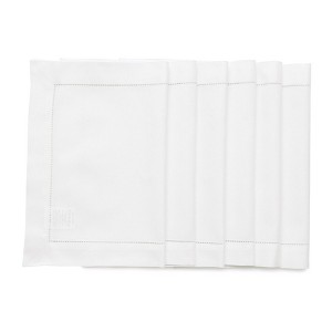 Solino Home Cotton and Linen Hemstitch Placemats - 1 of 4
