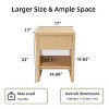 Nightstands with Drawer Storage,Wide Bedside Table for Bedroom or Sofa,Mid Century Modern Bed Side Stand-The Pop Home - 3 of 4