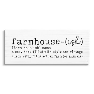 Stupell Industries Farmhouse-Ish Definition Birch Pattern Canvas Wall Art