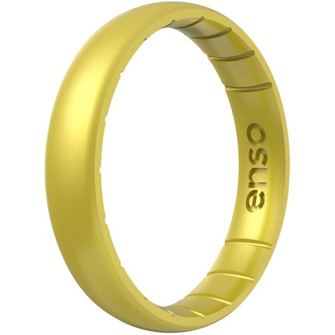 Enso Rings Dualtone Series Silicone Ring - Obsidian/Blazing Yellow