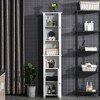 Resenkos Tall Bathroom Storage Cabinet, Freestanding Linen Tower with 2-Tier Shelf and 2 Cabinets, White - 3 of 4
