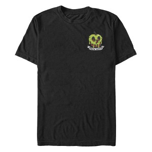 Men's Snow White and the Seven Dwarfs Small Poison Apple Skull Logo Badge T-Shirt - 1 of 4