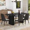 7-Piece Dining Set with MDF Table and 6 Chairs with PU Cushions - 2 of 4
