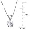 CREATED FOREVER  |   14K White Gold 1 CT TDW Lab Grown Diamond Solitaire Pendant W/ Chain - 2 of 4