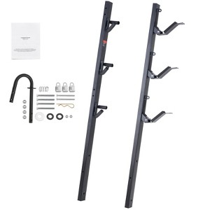 VEVOR Trimmer Rack, 3 Place Weeder Trimmer Rack, Locking Trim Holder Landscape Trailer Rack Carrier Mount on Open Pickup/Trailer Enclosed, Black - 1 of 4