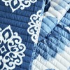 Lush Décor Leah Reversible Throw Navy/White Single 50X60 - 3 of 4