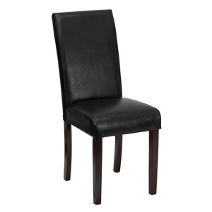 Flash Furniture Traditional LeatherSoft Upholstered Panel Back Parsons Dining Chairs - 1 of 4