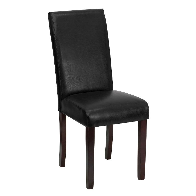 Flash Furniture Traditional LeatherSoft Upholstered Panel Back Parsons Dining Chairs, 1 of 12