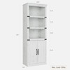 5-Tier Farmhouse Bookcase with Cabinet, 68.7" Tall Wooden Bookshelf with Storage Doors for Living Room, Bedroom, Home Office - 2 of 4