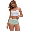 INSPIRE CHIC Women's High Waisted Lace Trim Briefs Cotton Full Coverage Underwear Panties - 4 of 4