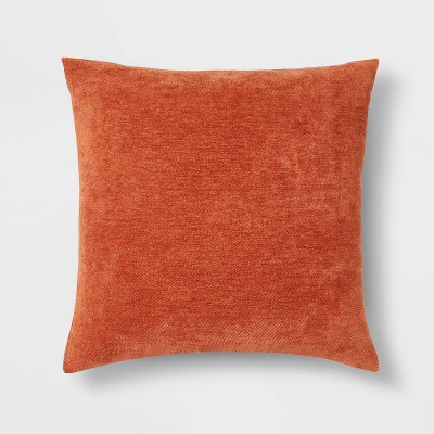 Oversized Chenille Square Throw Pillow Rust - Threshold™